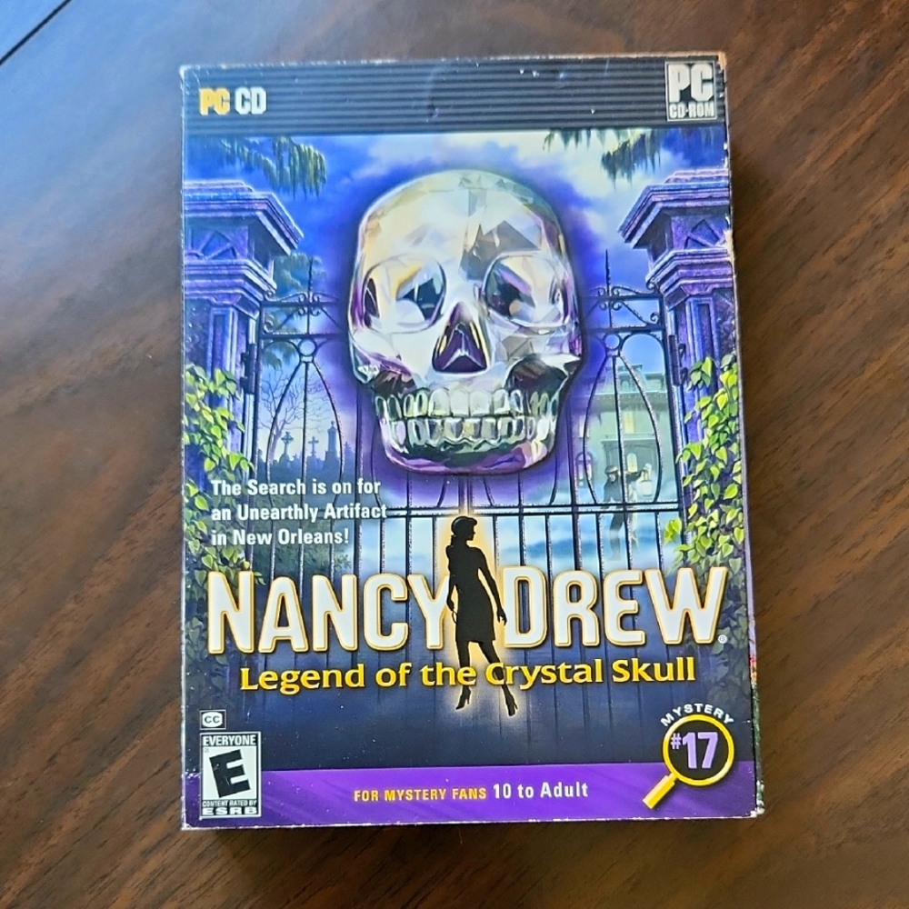 Vintage Nancy Drew Legend Of The Crystal Skull PC Game Collector Box & CDs